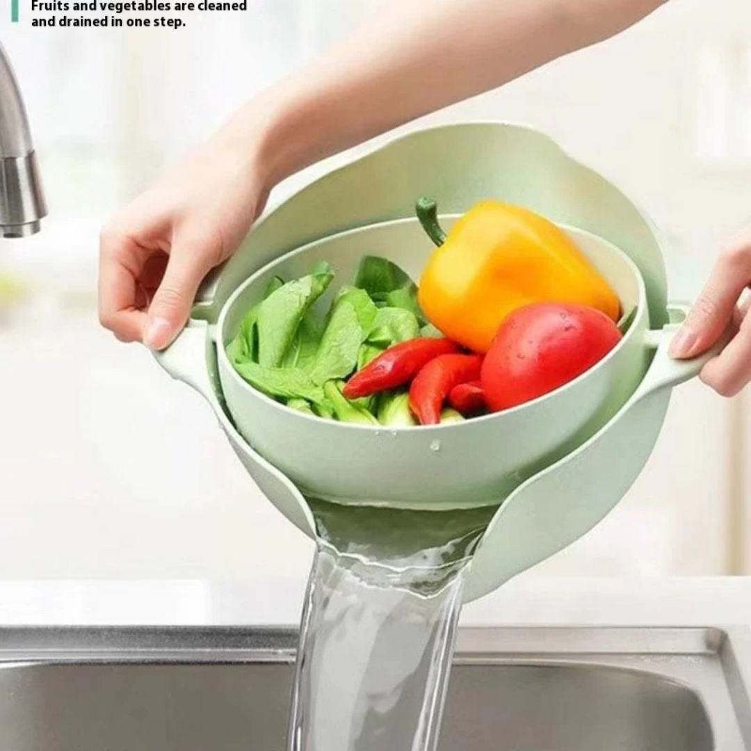 rotating vegetable washing basket
