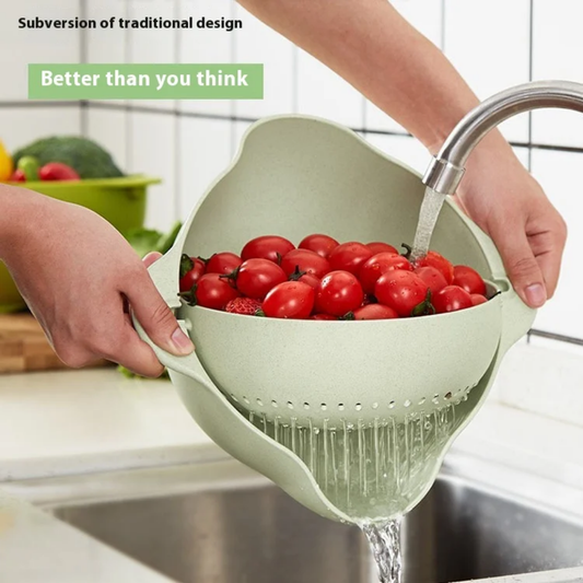 rotating vegetable washing basket