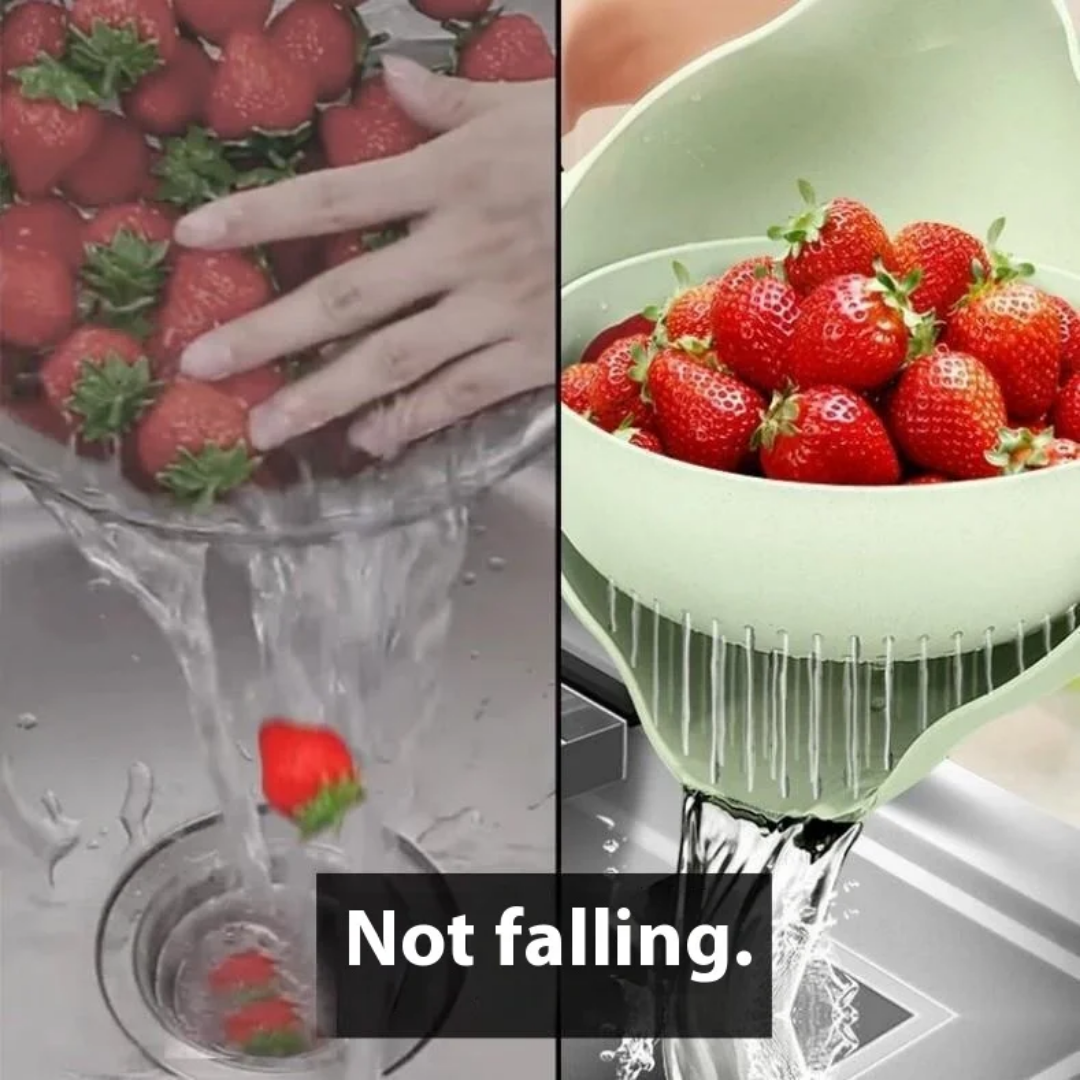 rotating vegetable washing basket