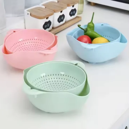 rotating vegetable washing basket