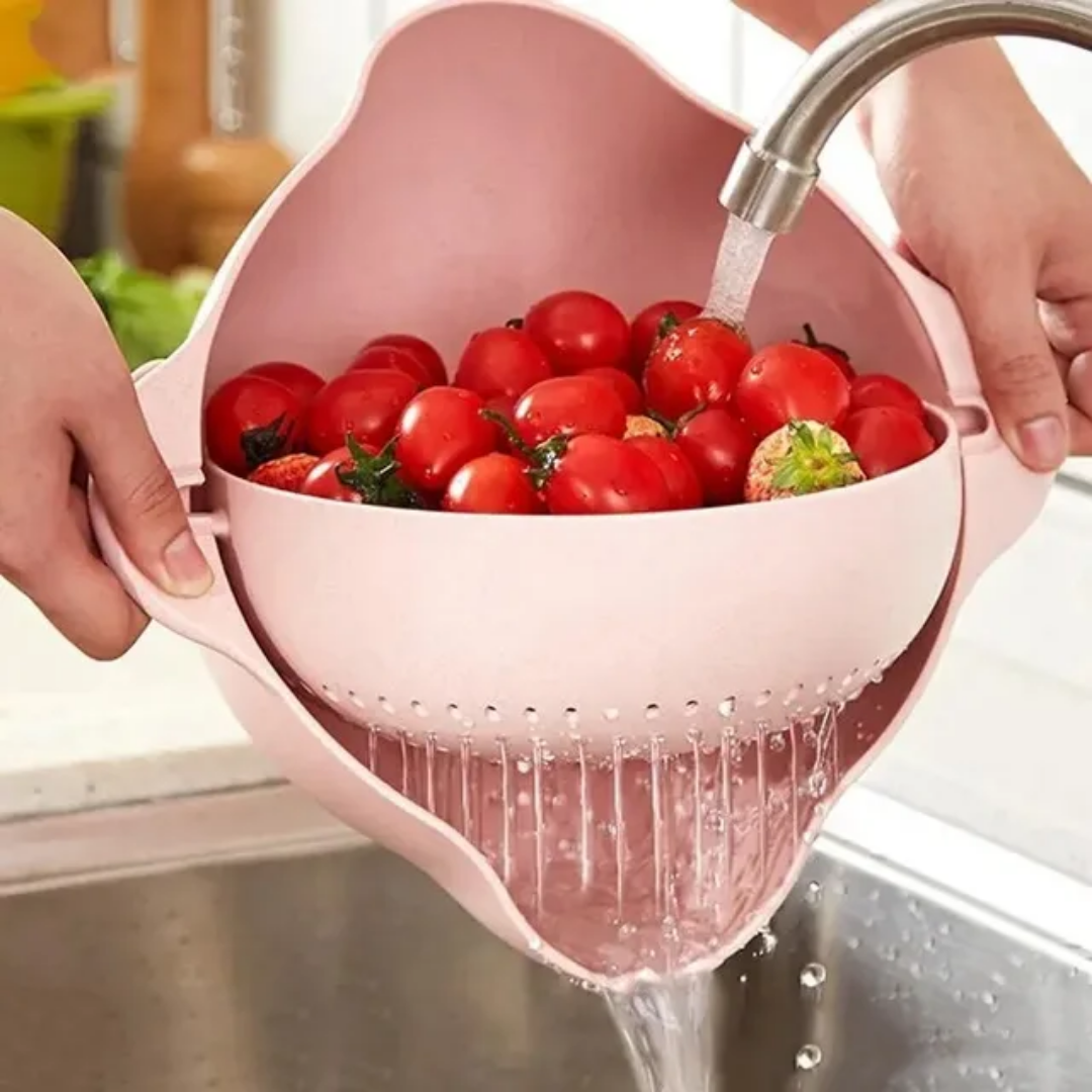 rotating vegetable washing basket