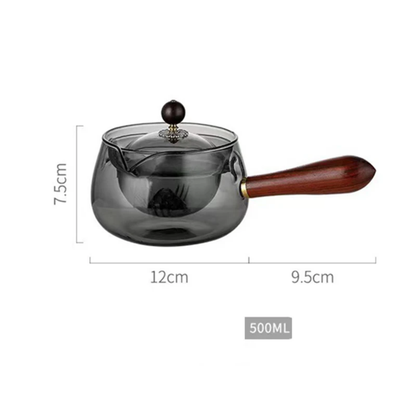 rotating glass Tea Pot