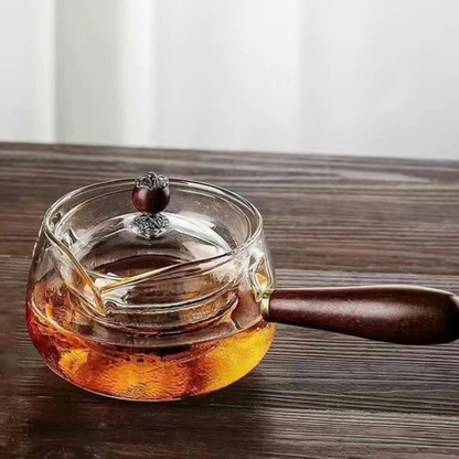 rotating glass Tea Pot